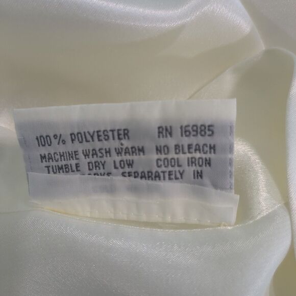 Val Mode Lingerie 1980's white bridal Robe Lace Embroidery Design  small - Picture 4 of 5